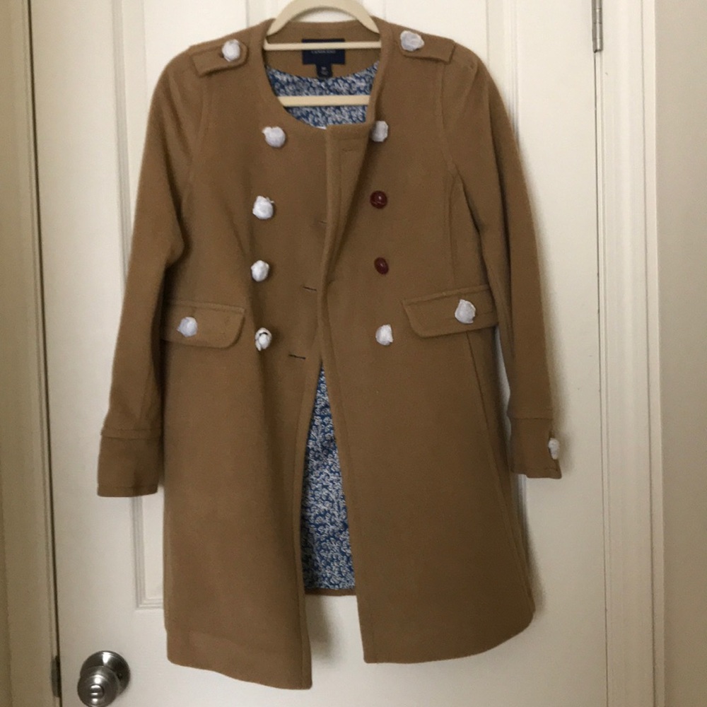 Lands’ End Luxe Wool Blend Scoopneck Coat